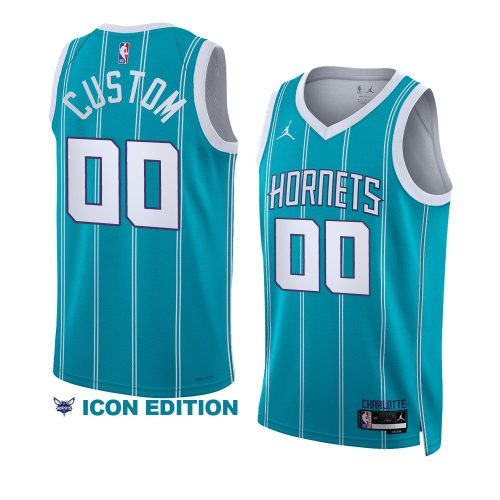 hornets custom teal 2022 23icon edition swingman jersey